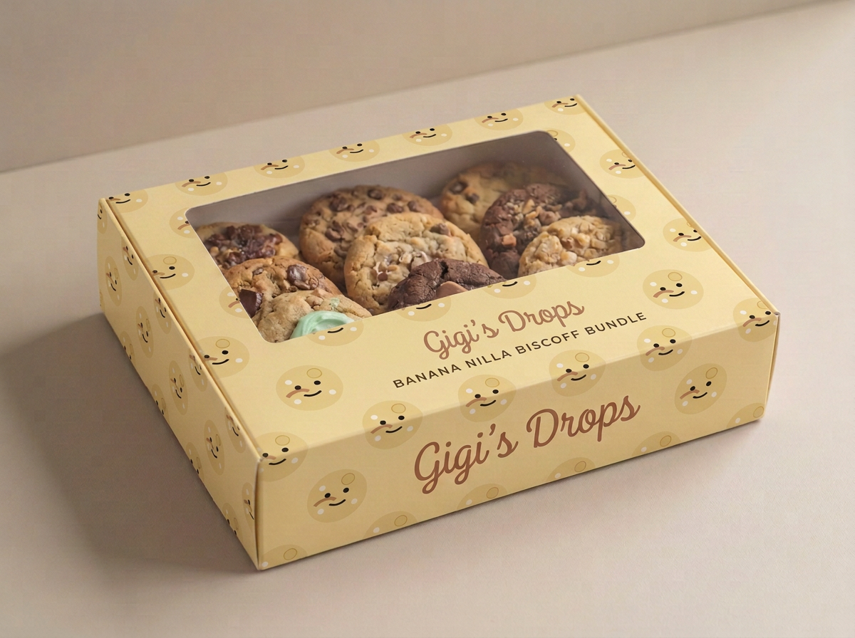 Banana Nilla Biscoff cookie box