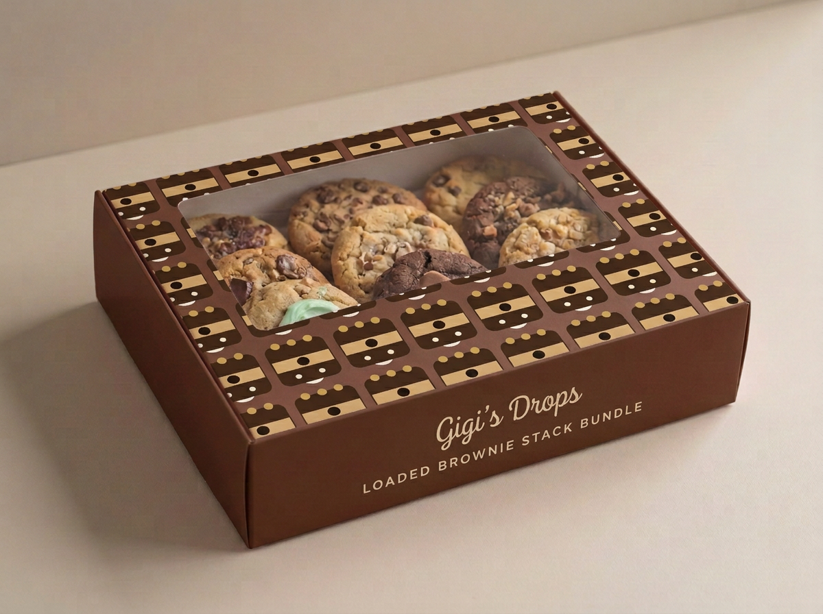 Loaded Brownie Stack cookie box